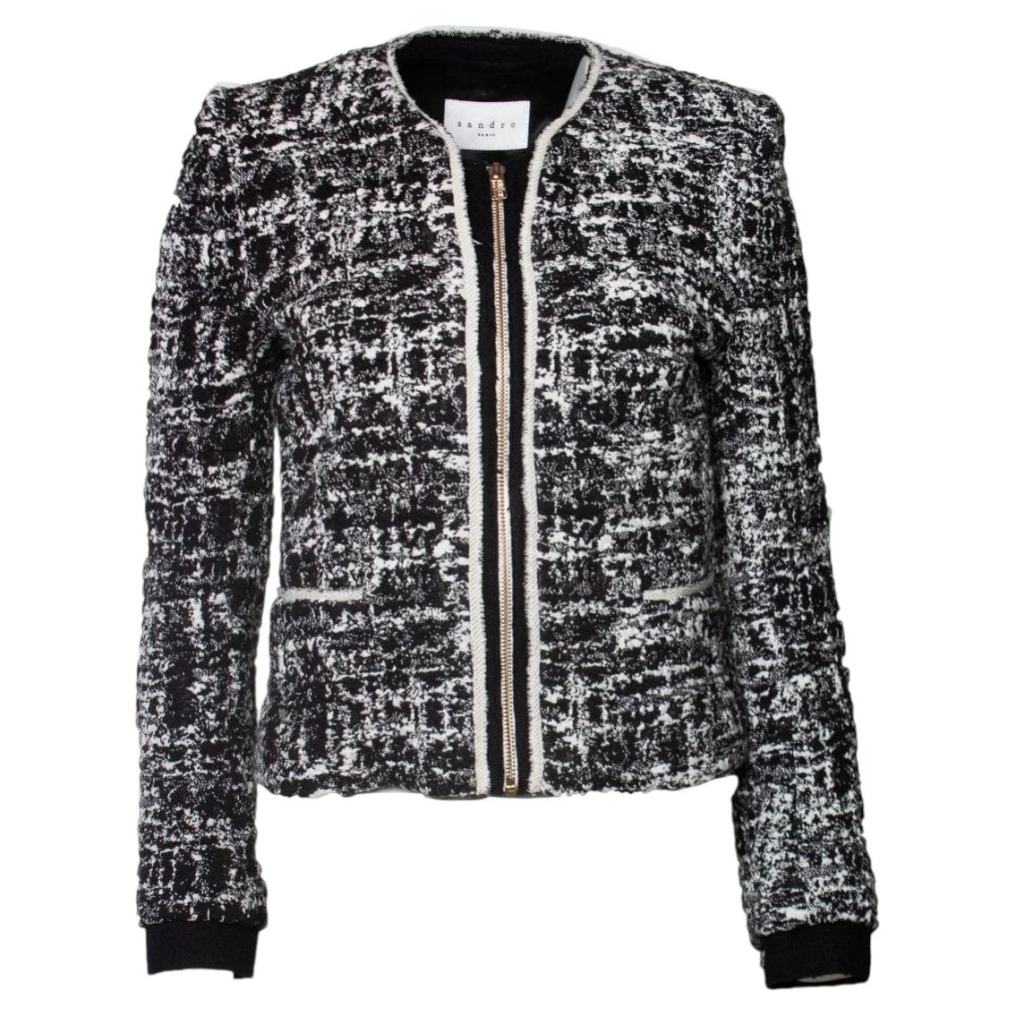 Sandro, jacket in black and white