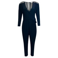 Sandro Lace- Panelled Wrap Jumpsuit