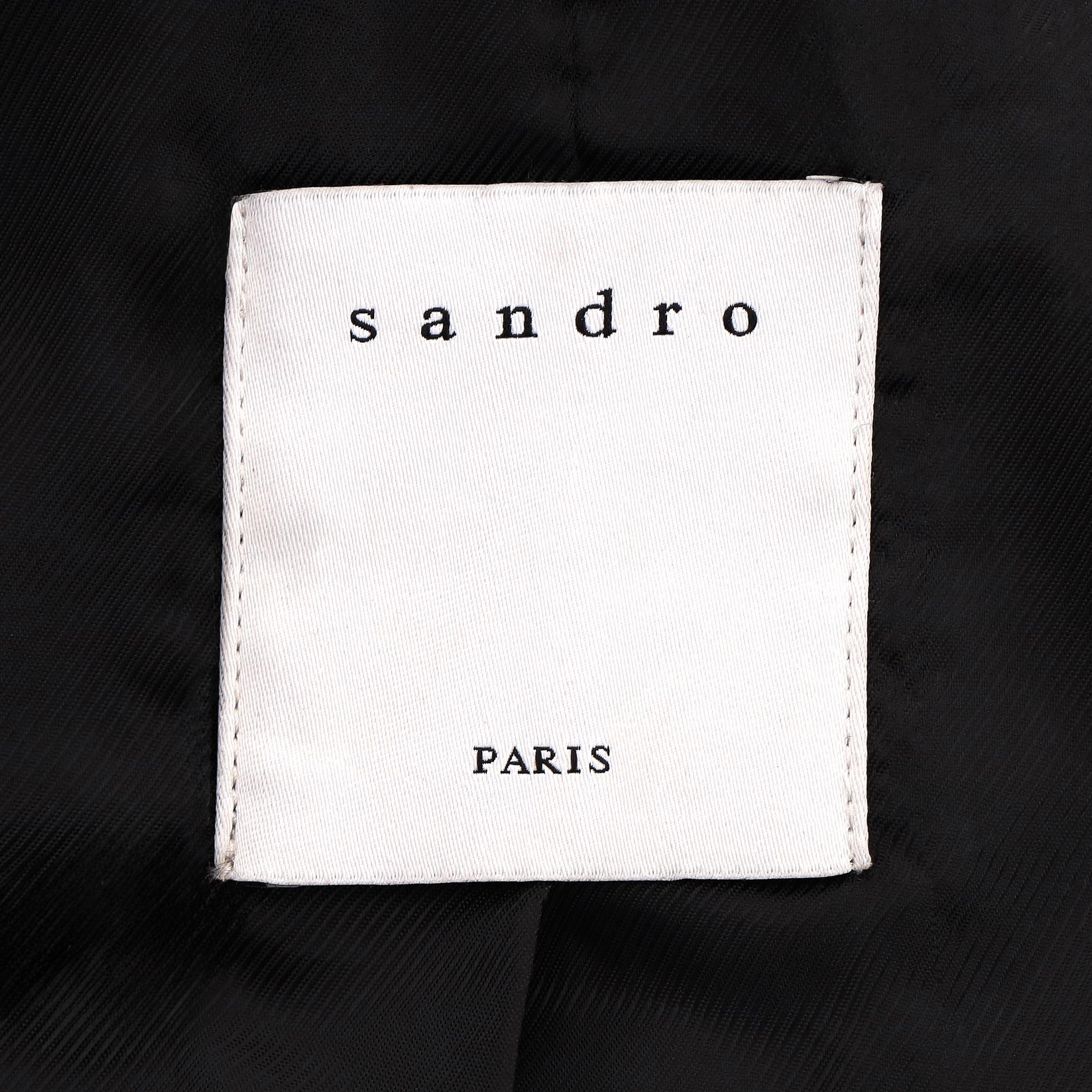 Donna Giacca biker in pelle d'agnello Sandro in vendita