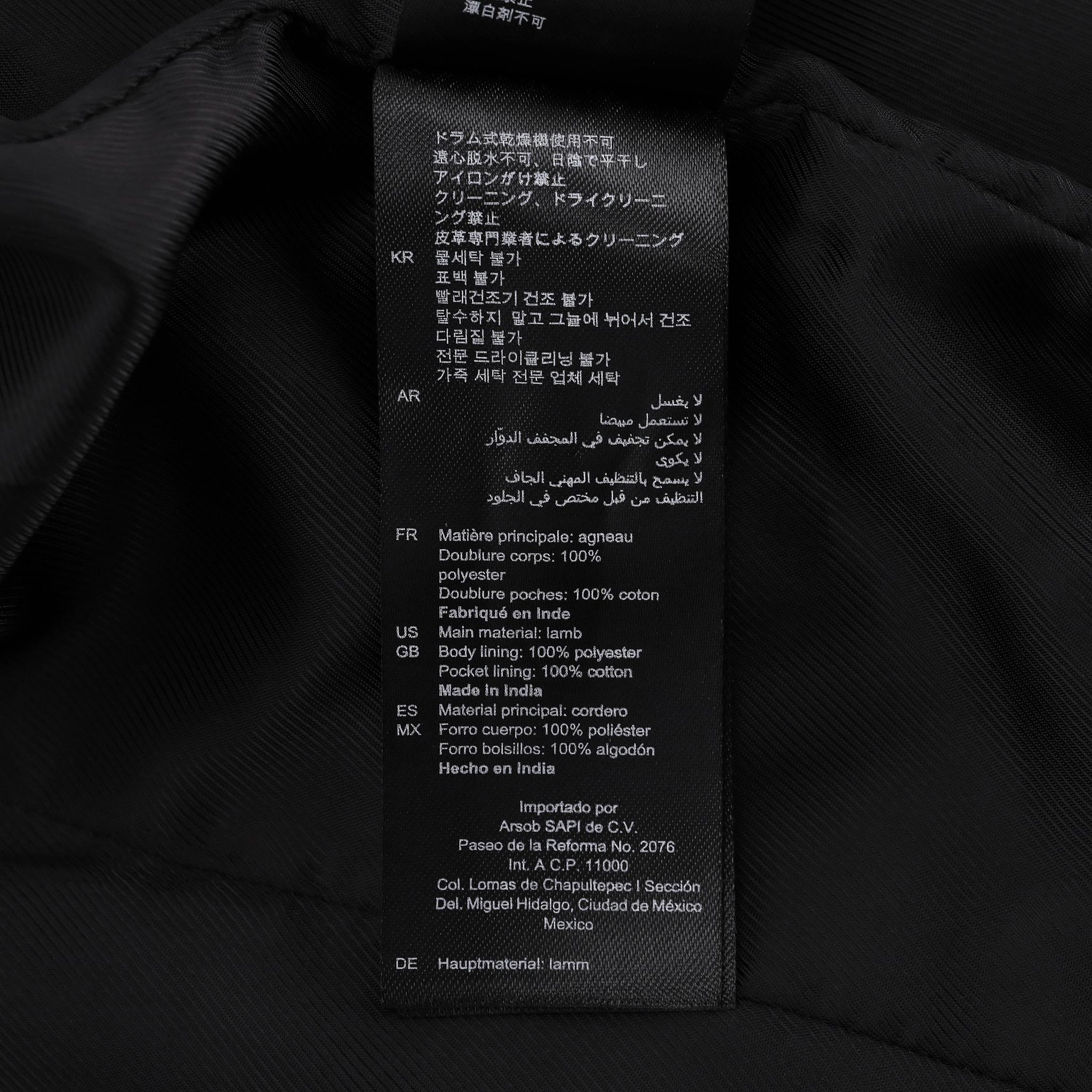 Giacca biker in pelle d'agnello Sandro in vendita 1