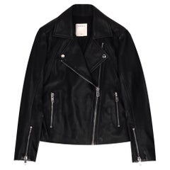 Sandro Lambskin Biker Jacket