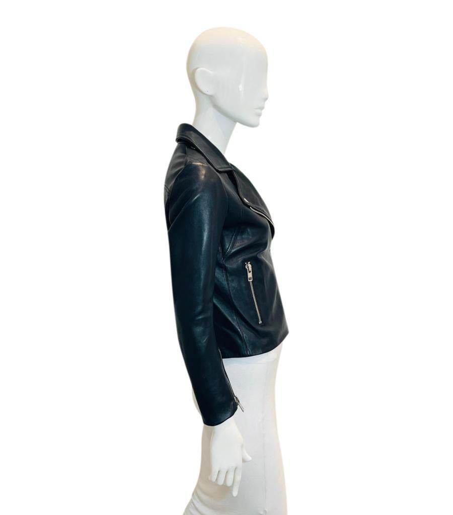 Sandro Leather Biker Jacket In Good Condition For Sale In London, GB