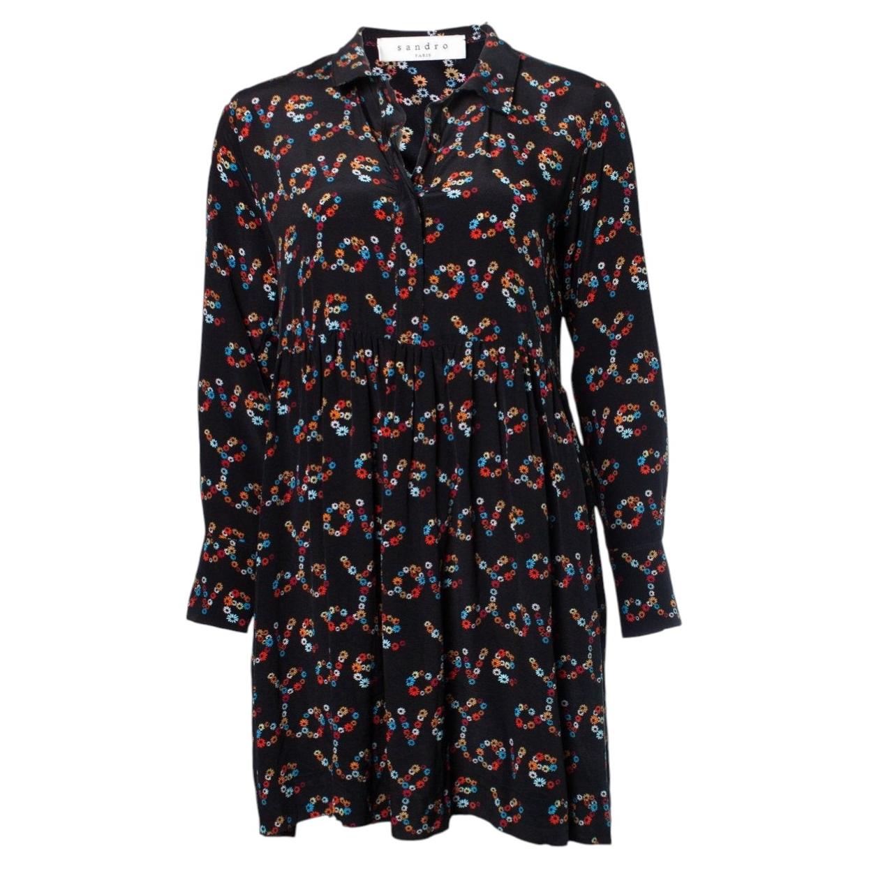 Sandro, Midi dress with floral love print