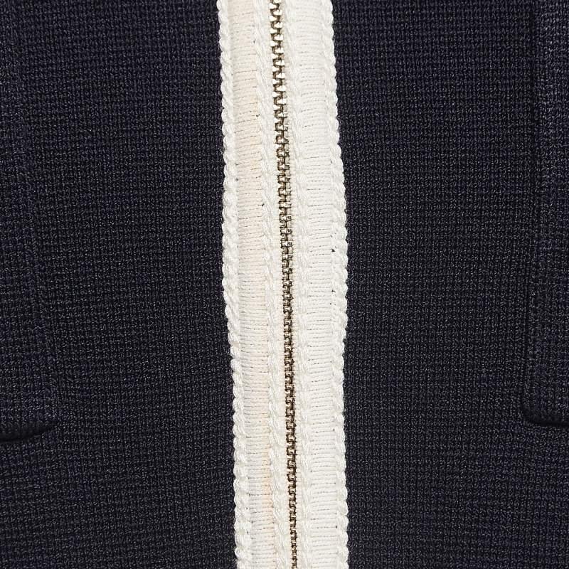 Black Sandro Navy Blue Aliette Knit Mini Dress S