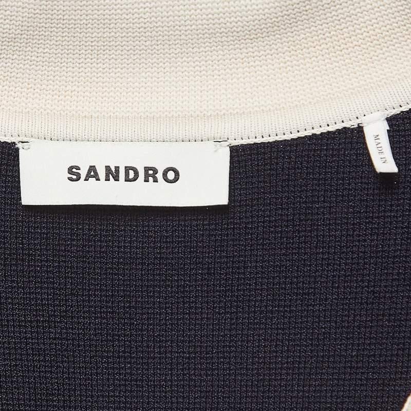 Women's Sandro Navy Blue Aliette Knit Mini Dress S