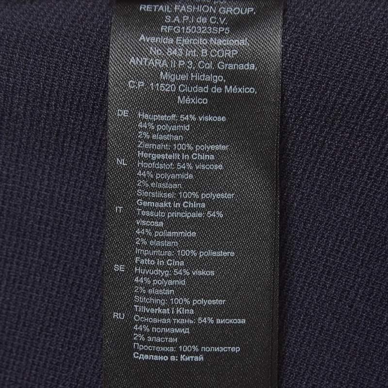 Sandro Navy Blue Aliette Knit Mini Dress S 1