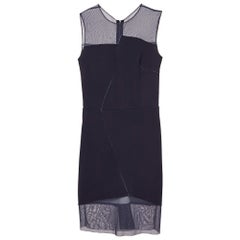 Sandro - Tubino senza maniche in crepe blu navy S