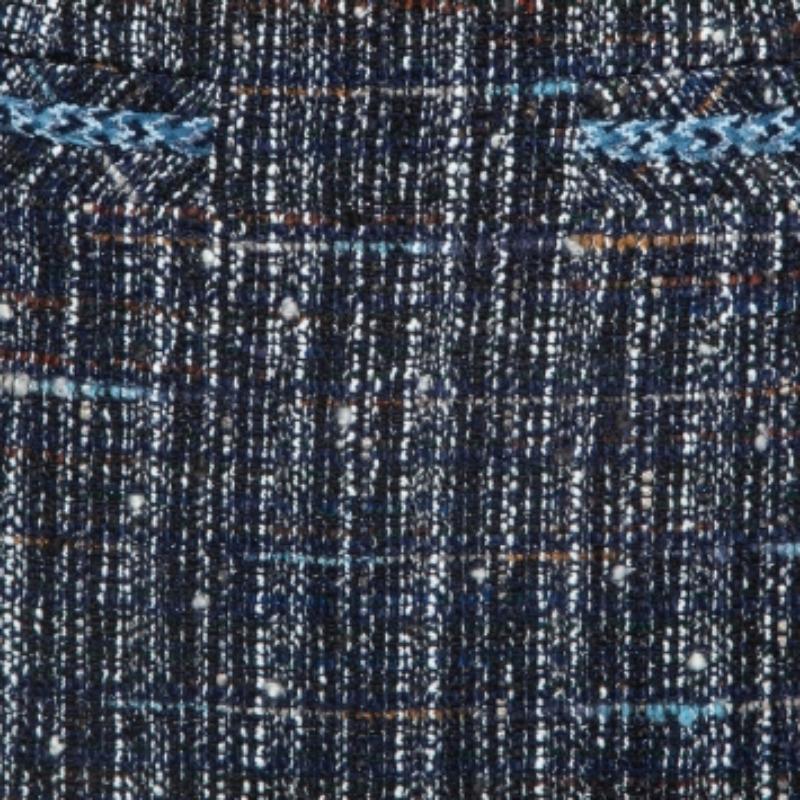 Sandro Minigonna in tweed blu navy M. in vendita 3