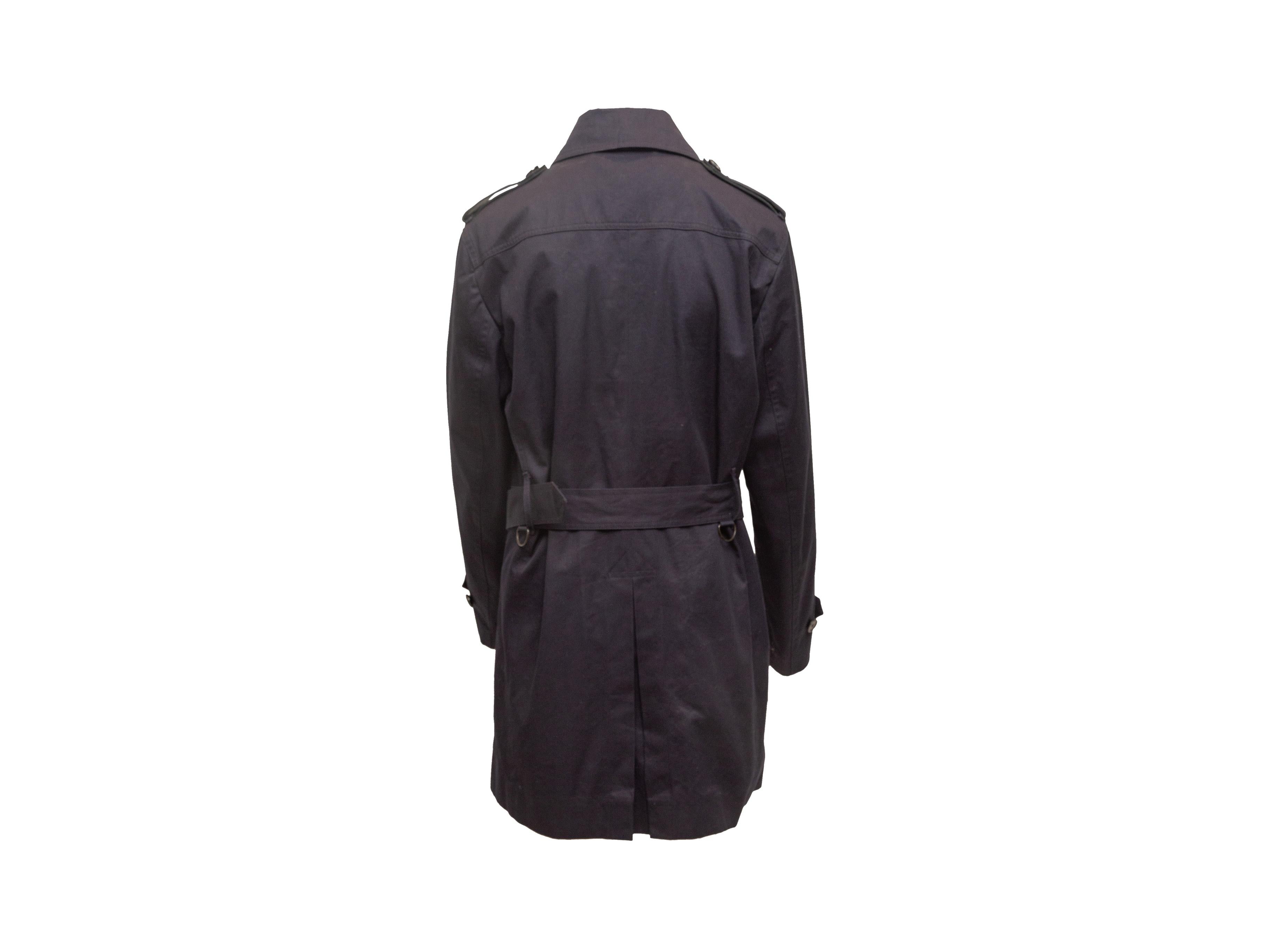 sandro navy trench coat