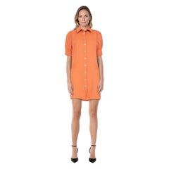 Sandro Orange Button Down Kleid Größe XS