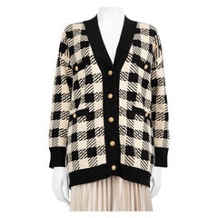 Sandro Oversized Chequered Cardigan Size S