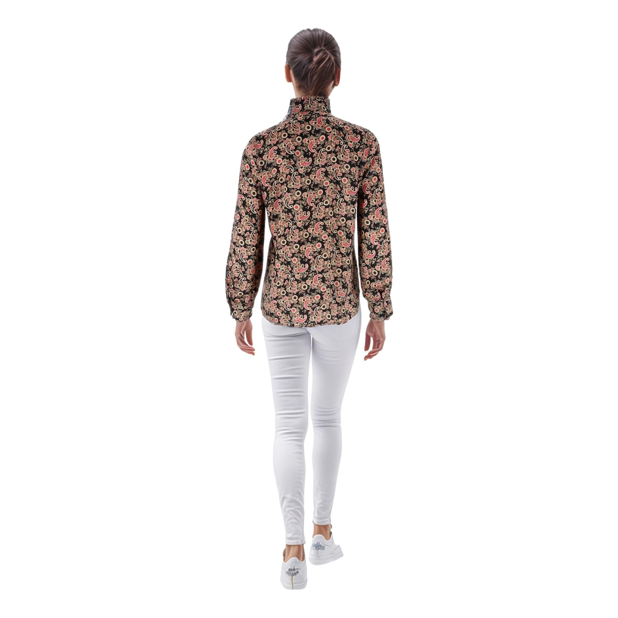 Sandro Paisley Print Twill Shirt In Excellent Condition For Sale In London, GB