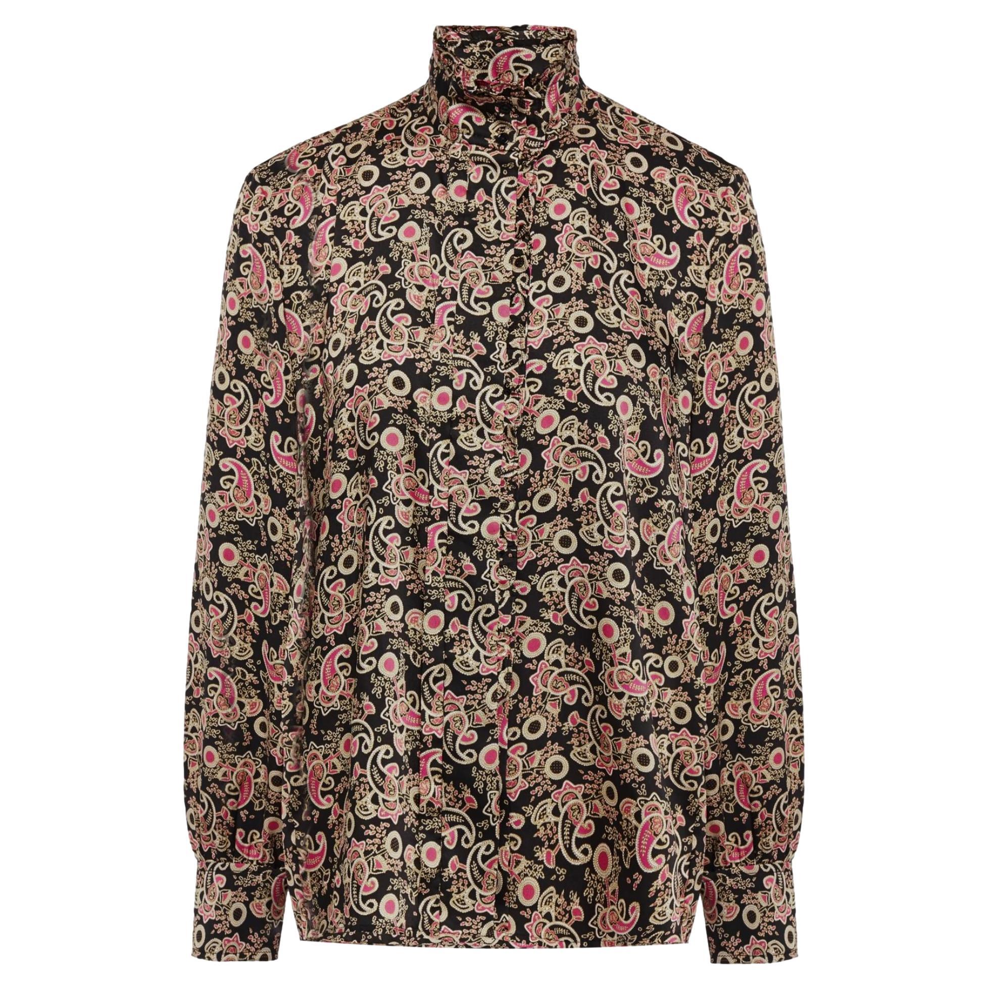 Sandro Paisley Print Twill Shirt For Sale