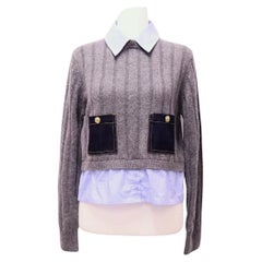 Sandro Paris - Maglione a coste grigio - EU 38