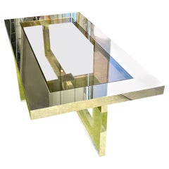 Sandro Petti für L'Angolo MetallArte Rechteckiger Lucite-Cocktailtisch