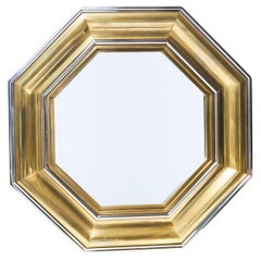Sandro Petti Specchio ottagonale monumentale per Maison Jansen 1970