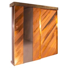 Mueble de entrada Sandro Petti Raro de latón y cobre