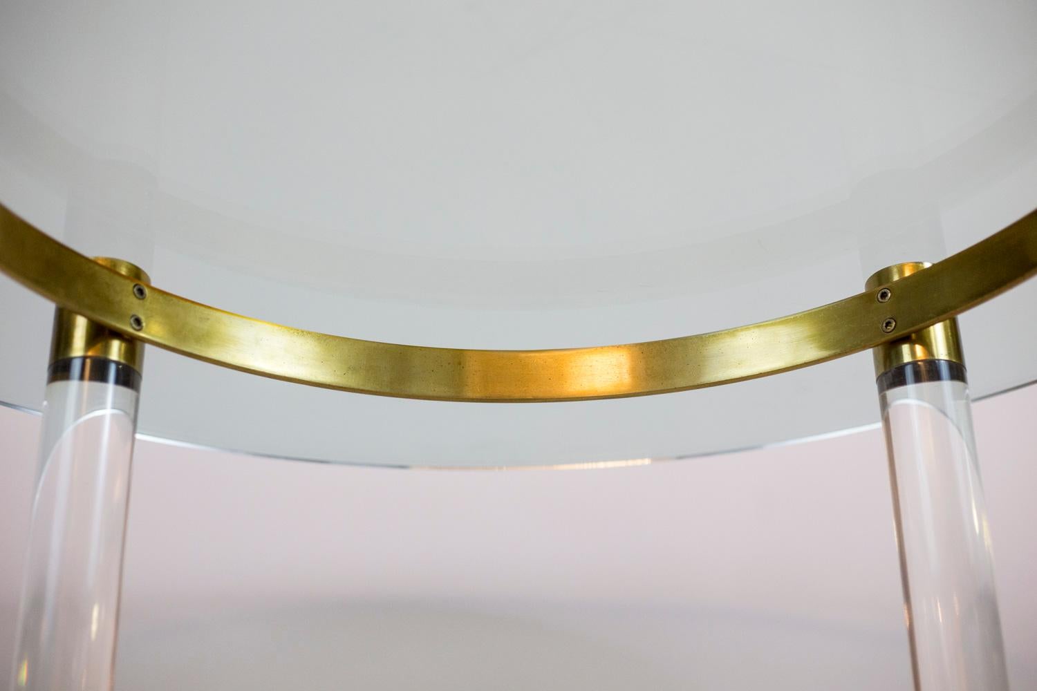 Sandro Petti, Table in Lucite and Gilt Brass, 1970s 1