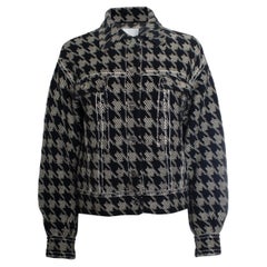 Sandro, pied de poule jacket in beige and black