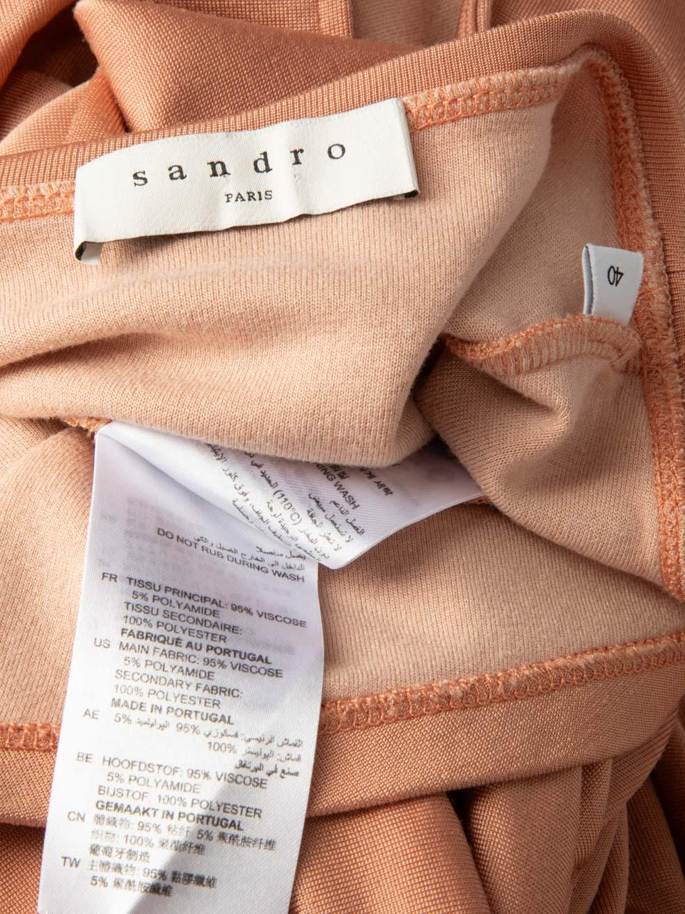 Sandro Pink Bow Tied Maxi Dress Size L 3