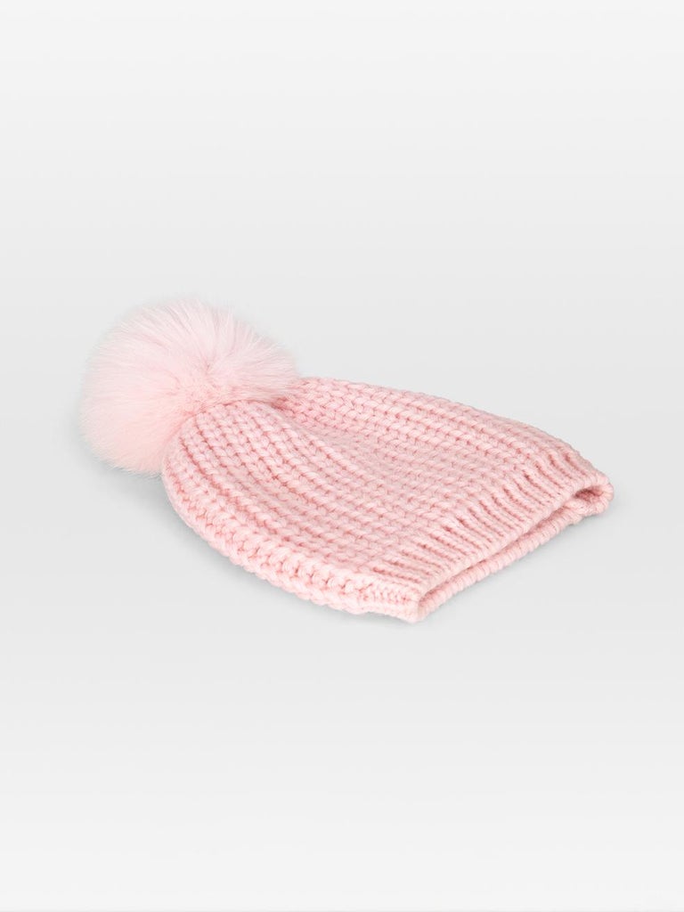 Sandro Pink Fur Pompom Beanie at 1stDibs display picture 2