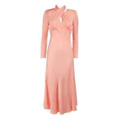 Sandro Pink Neck Tie Dress Size S