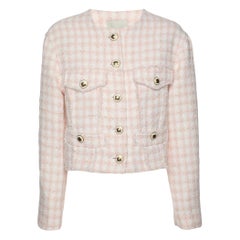 Sandro Chaqueta abotonada de tweed rosa S