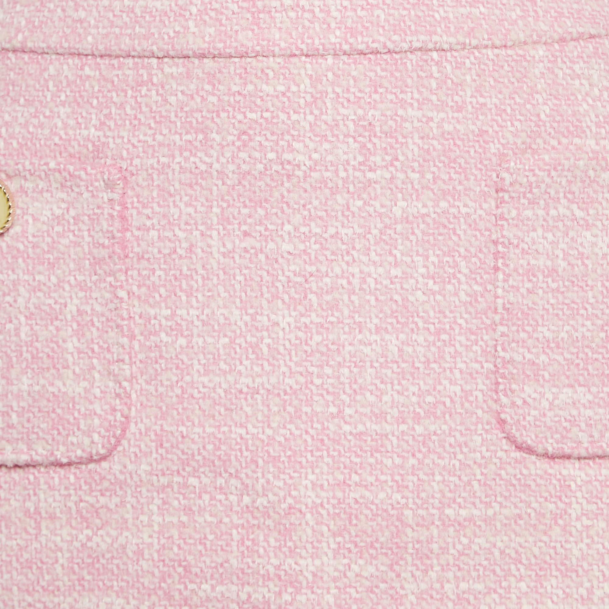 Beige Sandro - Tweed rose avec pochettes  Mini-jupe M