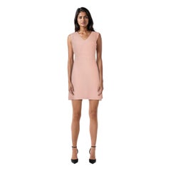 Sandro Pink V Neck Back Cut Out Mini Dress Size S