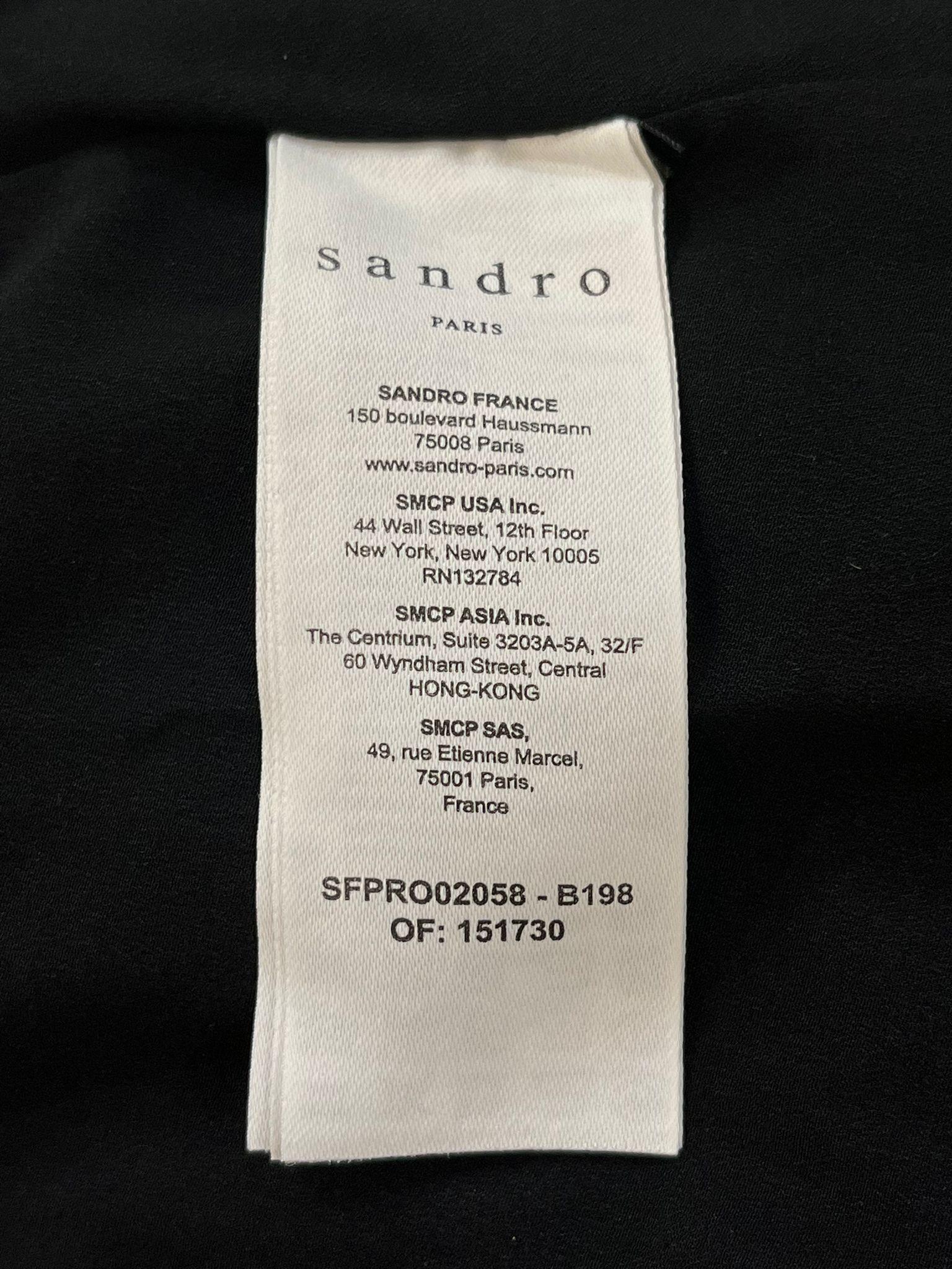 Sandro Printed Silk Voile Dress For Sale 3