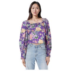 Sandro Top con stampa floreale viola taglia XS