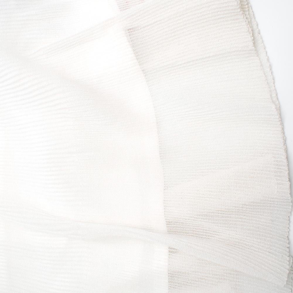 Women's Sandro Runway White V-Neck Knit Midi Dress SIZE 1