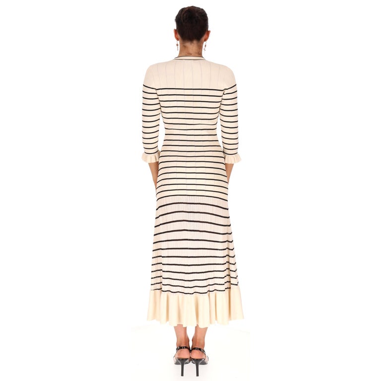 sandro striped knit dress Sandro Striped Knit Maxi Dress