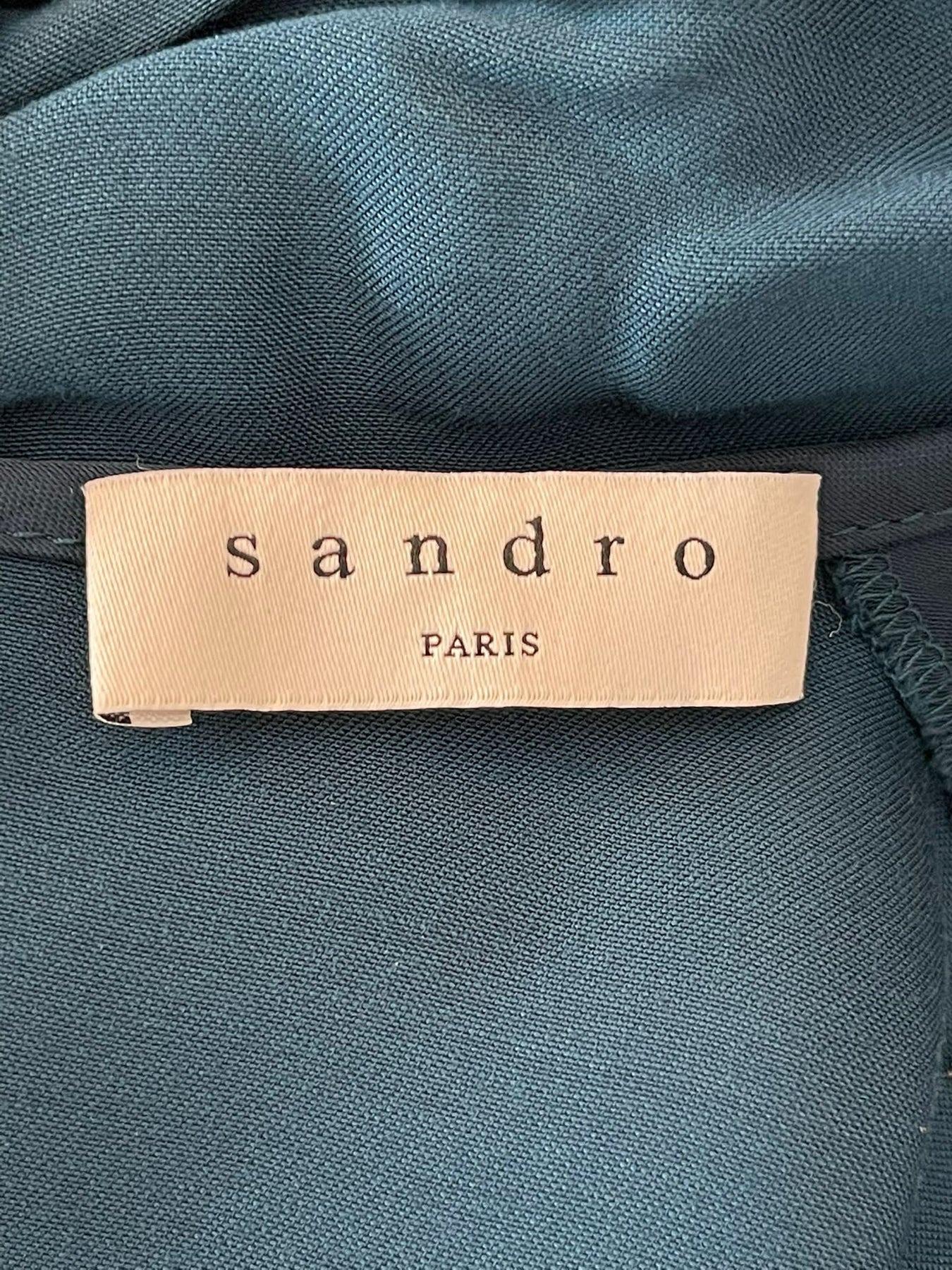 Sandro Kleid aus Satin und Kristall im Zustand „Hervorragend“ im Angebot in London, GB