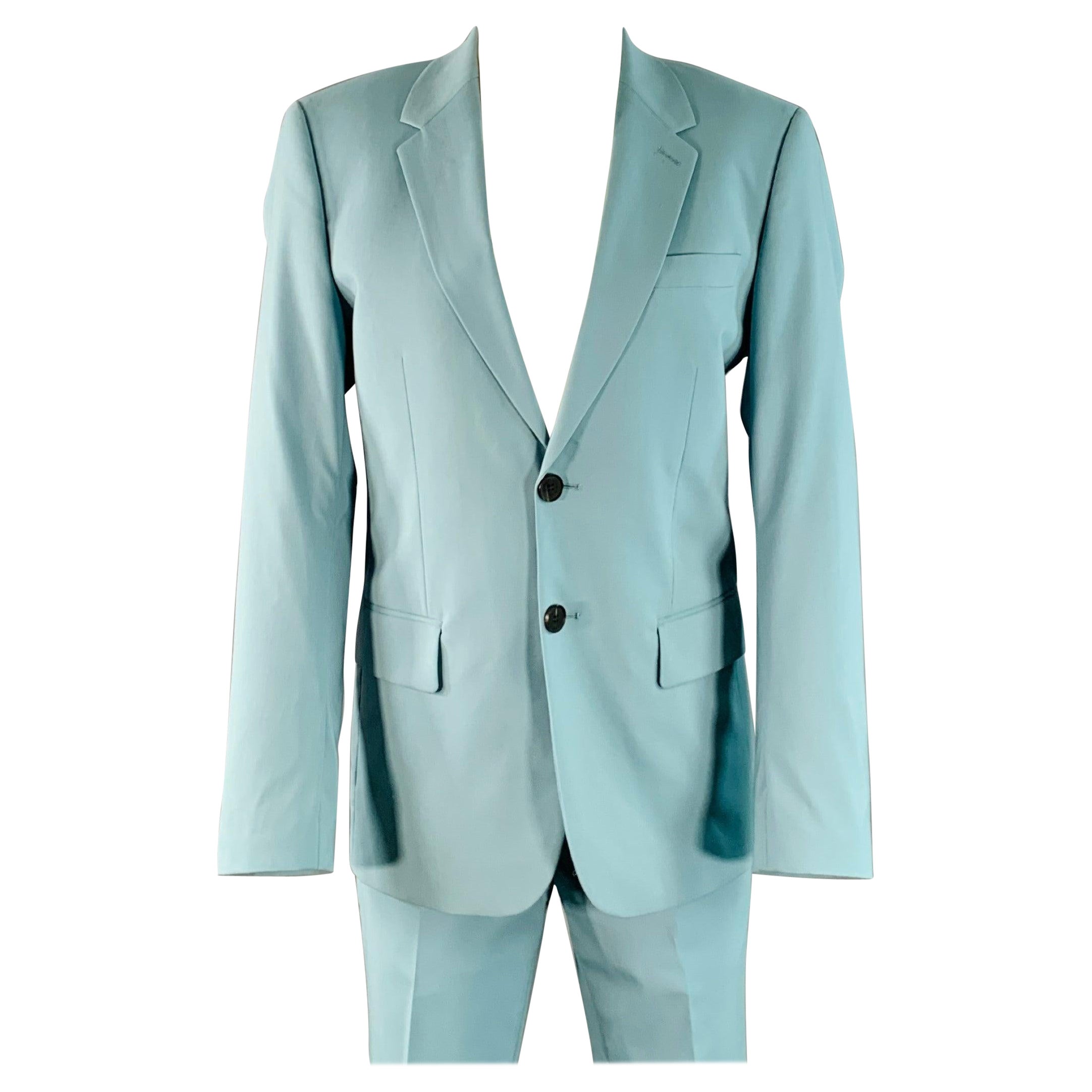 Sandro Taille 36 Costume à revers échancré en laine vierge bleue en vente