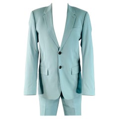 SANDRO Size 36 Blue Virgin Wool Blend Notch Lapel Suit