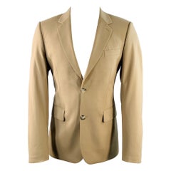 SANDRO Größe 38 Beige Schurwollmischung Kerbrevers Sportmantel