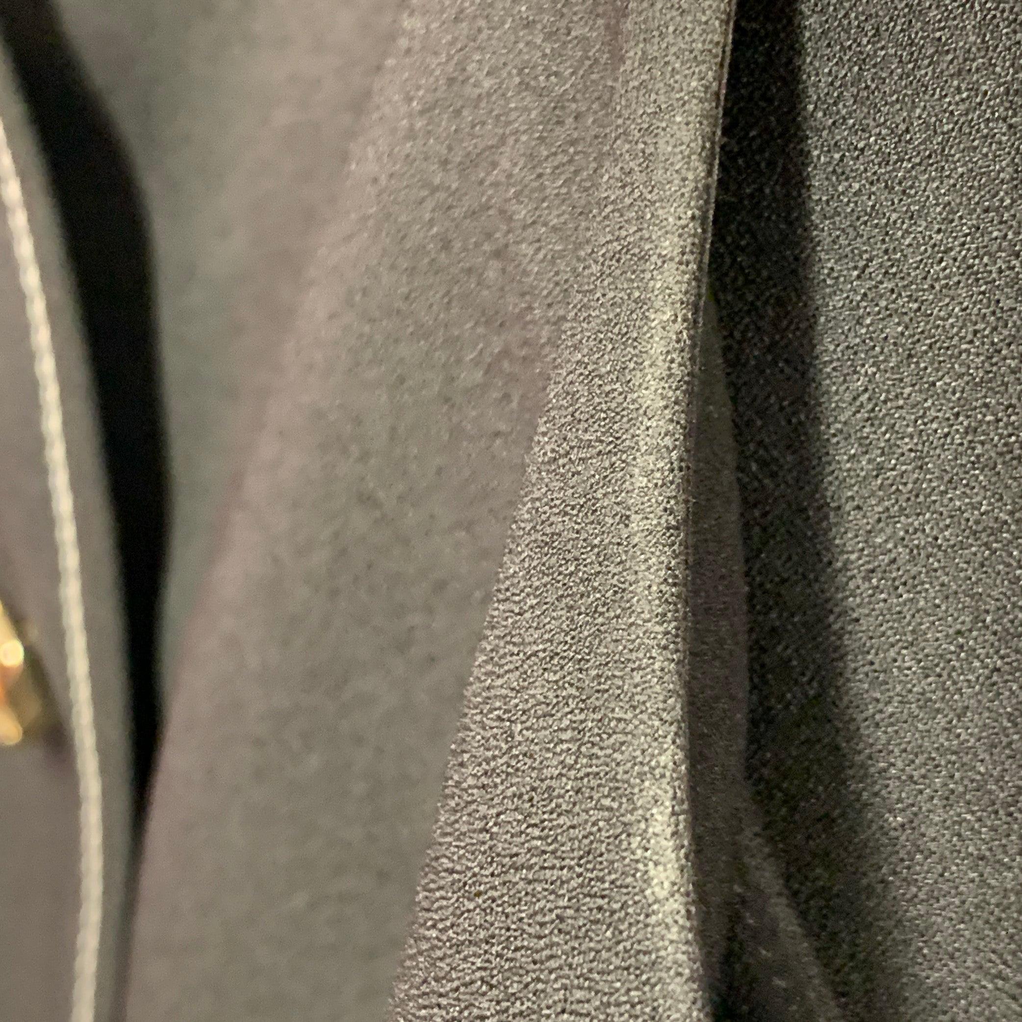 SANDRO Größe 4 Schwarz-Gold Polyestermischung Kontrastnaht Ärmelloses Kleid im Angebot 6