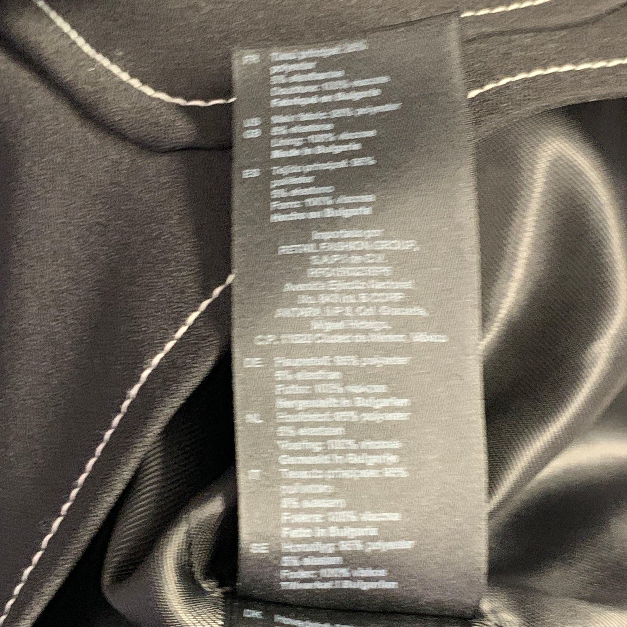 SANDRO Größe 4 Schwarz-Gold Polyestermischung Peter Pan Kragen Cropped Jacket Blazer im Angebot 4