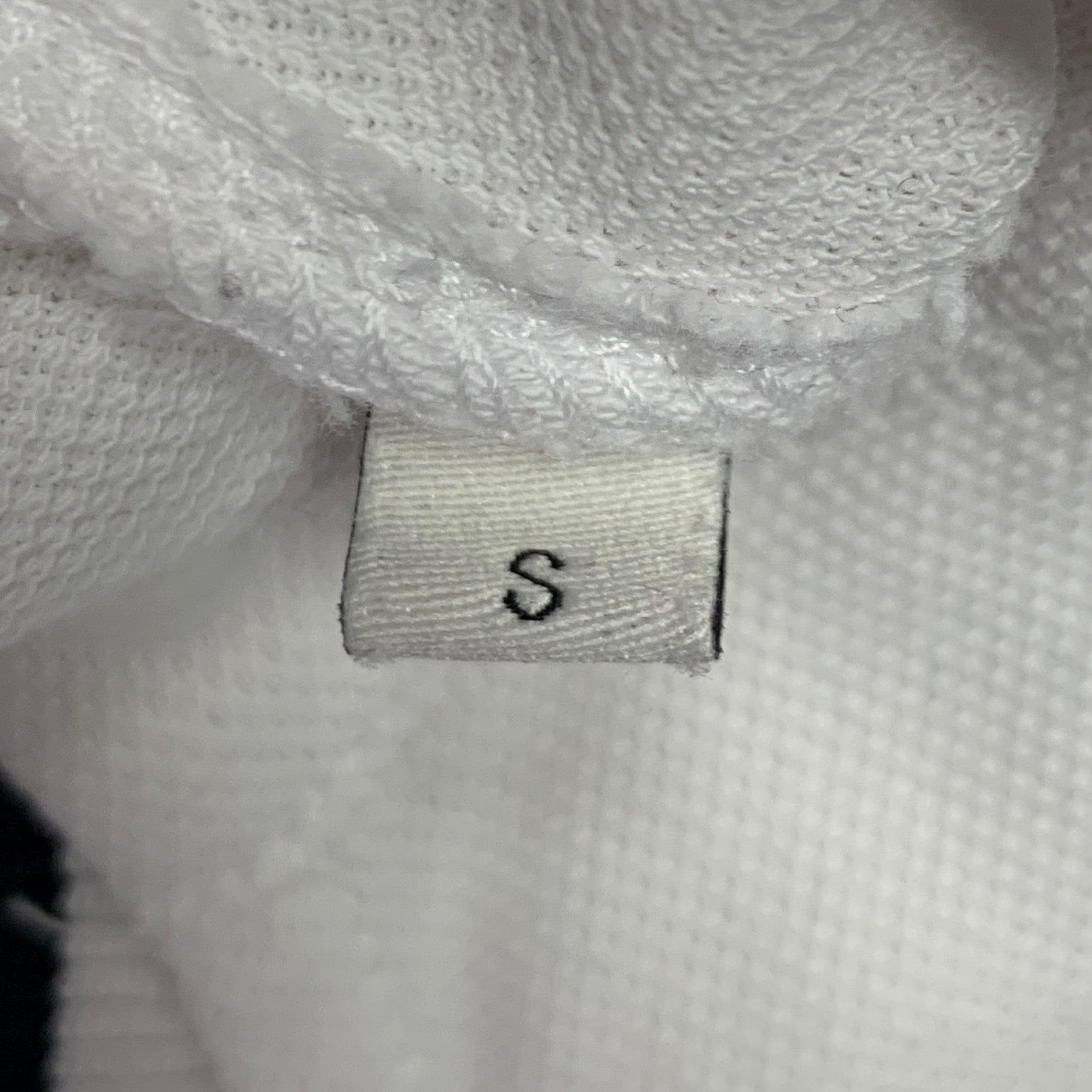 SANDRO Polo senza colletto in cotone taglia S White Black Contrast Trim in vendita 4