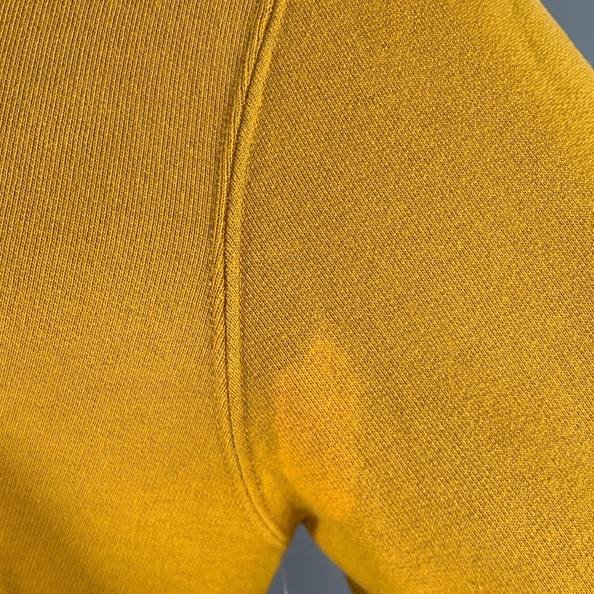 SANDRO Size S Yellow Black White Graphic Cotton Crew Neck Sweatshirt In Good Condition For Sale In San Francisco, CA