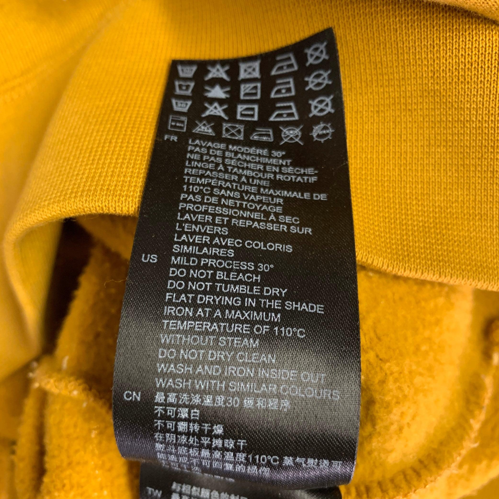 SANDRO Size S Yellow Black White Graphic Cotton Crew Neck Sweatshirt For Sale 3