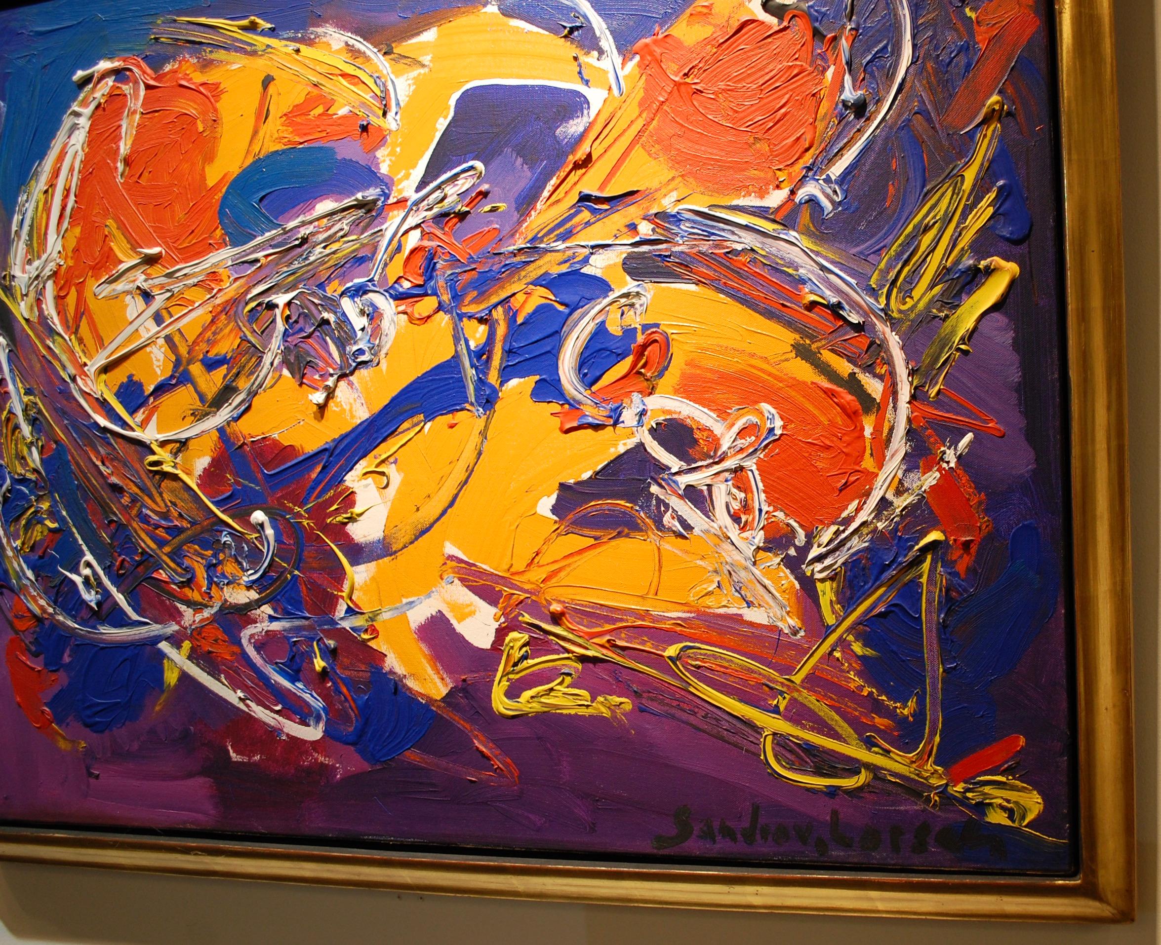 Untitled Vibrant Abstract Expressionist For Sale 3