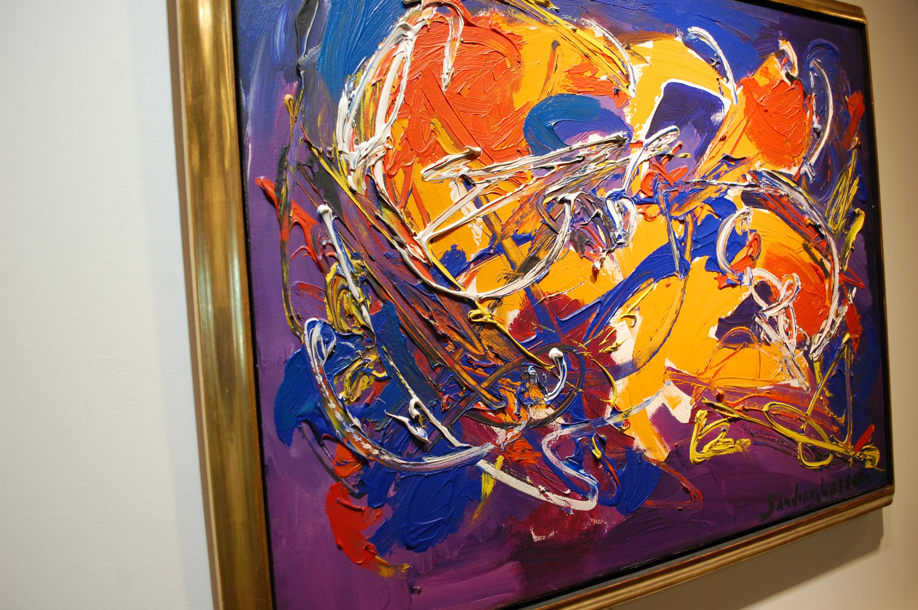 Untitled Vibrant Abstract Expressionist For Sale 4