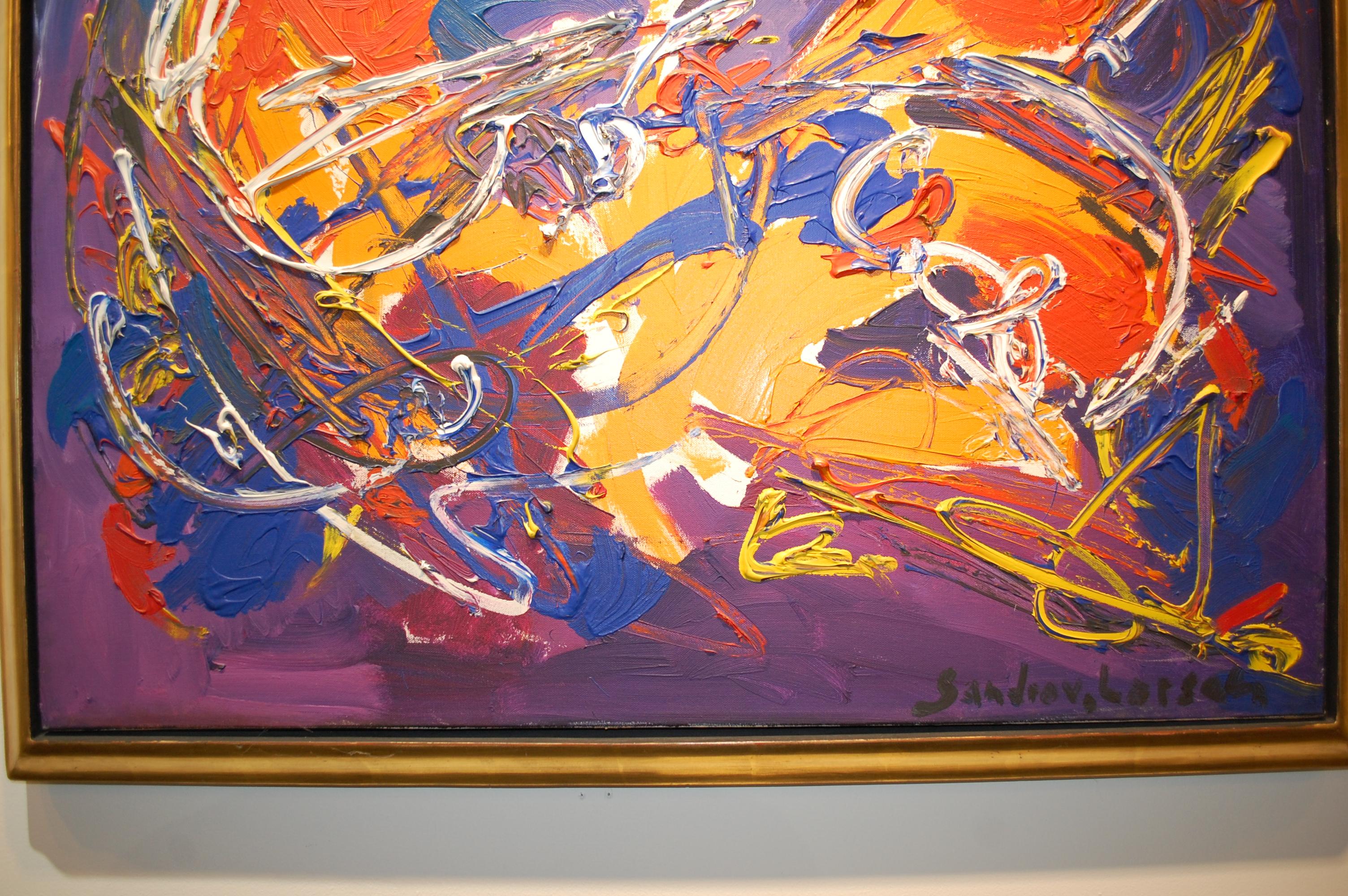 Untitled Vibrant Abstract Expressionist For Sale 5