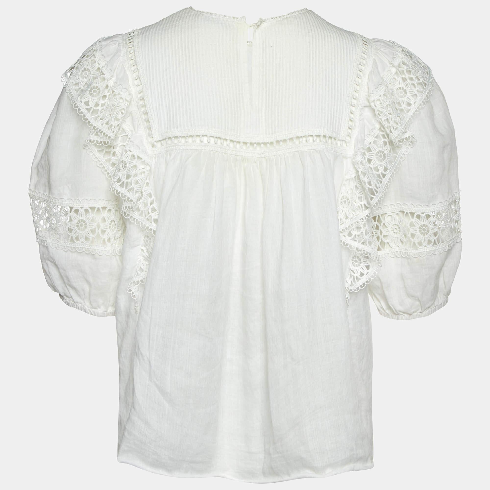 Find great style and comfort while wearing this designer top. Tailored using the best fabric the creation has been given immense detail. Style it with a skirt and heels.