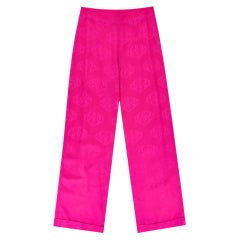 Sandro - Pantalon à jambes larges en jacquard