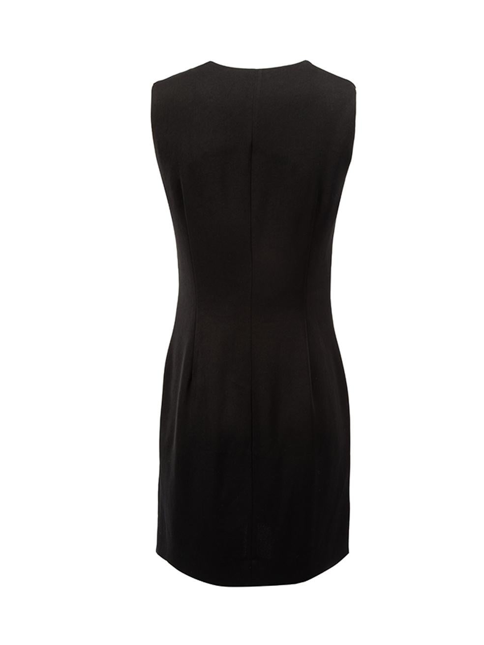 Sandro Women's Black Asymmetric Zip Ruffled Mini Dress In Good Condition In London, GB