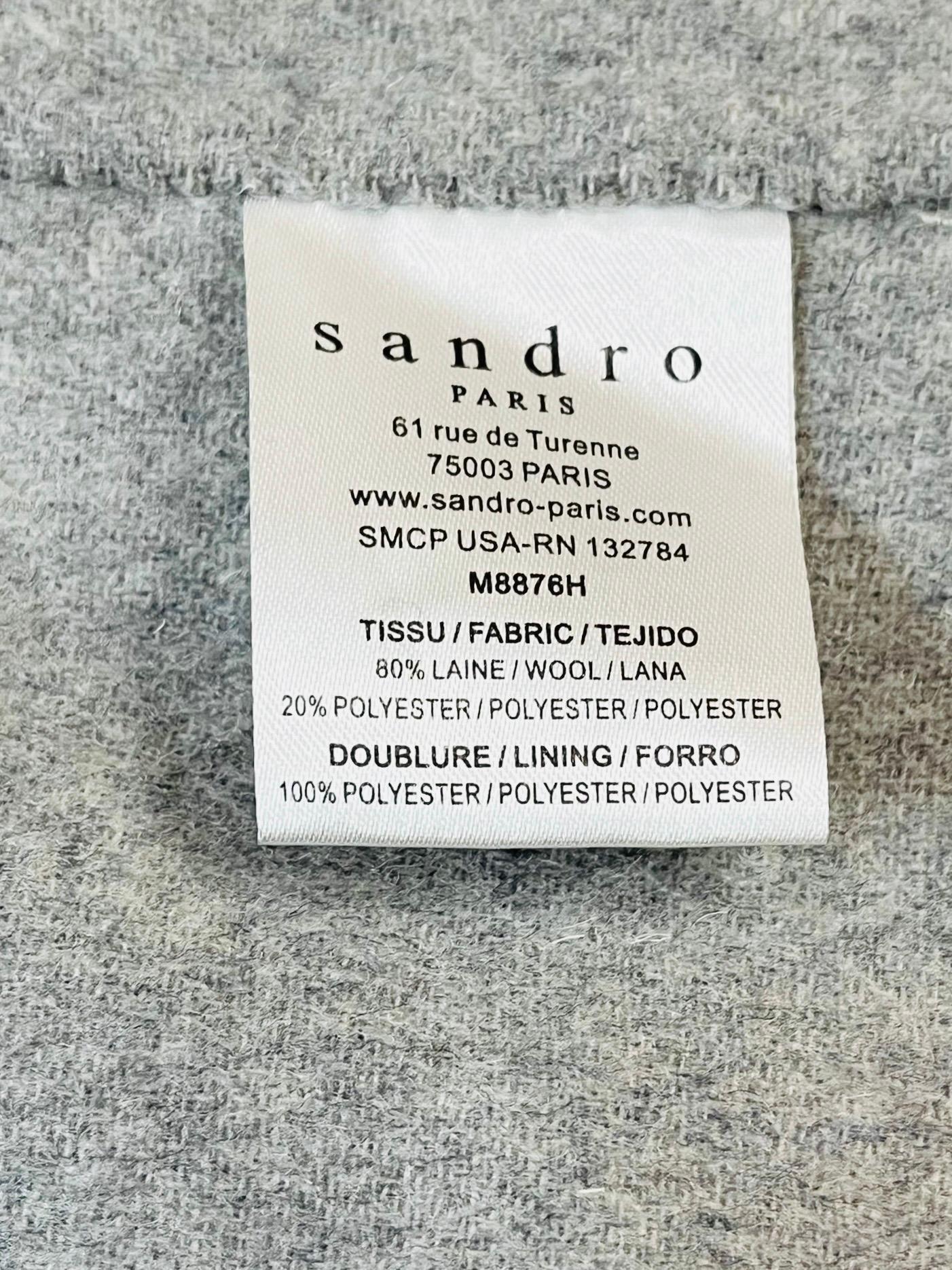 Women's Sandro Wool Coat For Sale