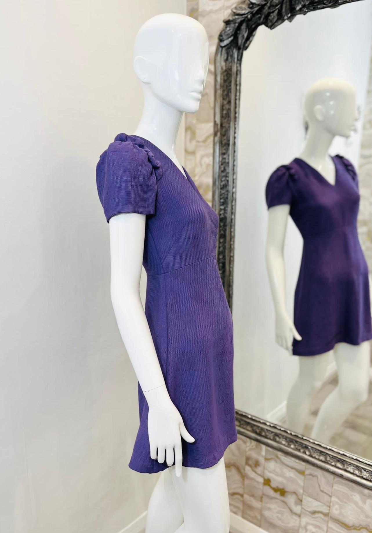 Purple Sandro Woven Dress For Sale